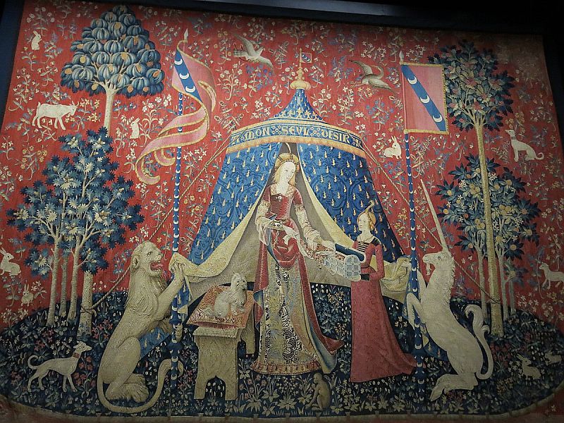 Tapestry From Italy Tapestry La Dama E Unicorno Gusto Arazzo Tapestry Blue